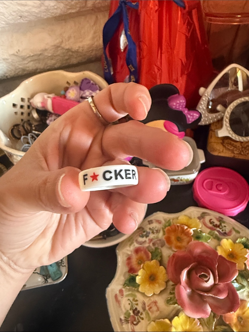 Novelty White Rubber ring